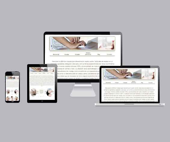 Página web para centro de masaje.Proyecto realizado como diseñadora web freelance en Eibar